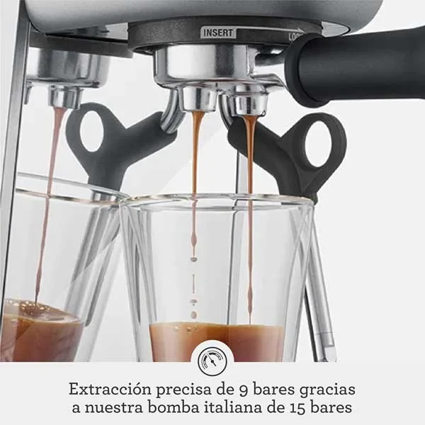 Preparación de un espresso con la Sage Bambino.
